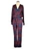 Scotch & Soda 100% Polyester Argyle Blue Jumpsuit Size Med (2) - photo 1