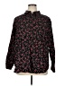 Chaps 100% Cotton Floral Black Long Sleeve Button-Down Shirt Size 1X - photo 1
