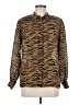 Rena Rowan 100% Polyester Animal Print Brown Long Sleeve Blouse Size 4 - photo 1