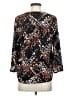 Meadow Rue 100% Polyester Print Black 3/4 Sleeve Blouse Size XS - photo 2