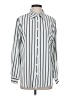 Assorted Brands Stripes Silver Long Sleeve Blouse Size S - photo 1