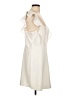 BCBG Paris Solid Ivory Cocktail Dress Size L - photo 4