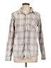 NSF 100% Cotton Plaid Gray Long Sleeve Button-Down Shirt Size L - photo 1