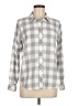 Vineyard Vines Performance 100% Polyester Checkered-gingham Gray Long Sleeve Blouse Size 8 - photo 1