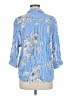 Zara Blue 3/4 Sleeve Button-Down Shirt Size M - photo 2