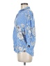 Zara Blue 3/4 Sleeve Button-Down Shirt Size M - photo 5