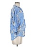 Zara Blue 3/4 Sleeve Button-Down Shirt Size M - photo 4