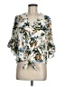 Tamara H. 100% Polyester Ivory Short Sleeve Blouse Size M - photo 1
