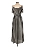 One Clothing 100% Polyester Stripes Black Casual Dress Size L - photo 2