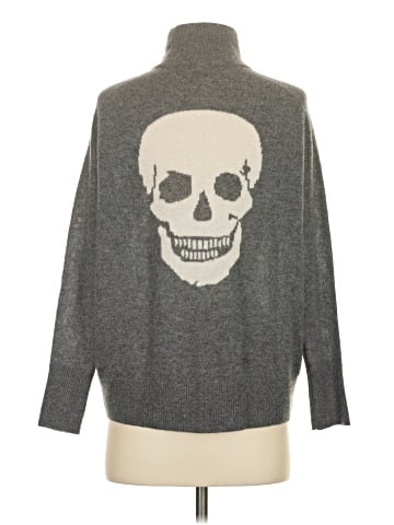 Skull Cashmere Turtleneck Sweater (view 2)