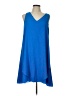Muse Solid Blue Casual Dress Size 10 - photo 1