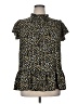 Unbranded 100% Polyester Gold Short Sleeve Blouse Size XL - photo 1