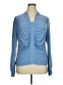 Doncaster Collection Blue Long Sleeve Blouse Size XL - photo 1