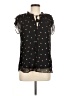 Haver 100% Polyester Black Short Sleeve Blouse Size M - photo 1