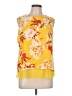Rose + Olive 100% Polyester Yellow Sleeveless Blouse Size L - photo 1