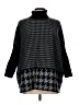 Joseph A. Houndstooth Black Turtleneck Sweater Size L - photo 1