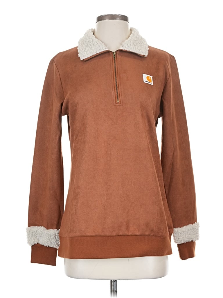Pre-owned Carhartt Fleece Jacket In Brown