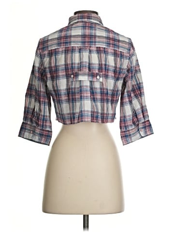 Allen B. by Allen Schwartz 3/4 Sleeve Button-Down Shirt (view 2)