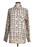 Splendid Plaid Ivory Long Sleeve Button-Down Shirt Size M - photo 1
