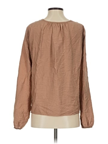 Self Contrast Long Sleeve Blouse (view 2)