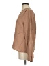 Self Contrast Tan Long Sleeve Blouse Size S - photo 5