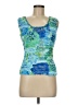 Alberto Makali 100% Polyester Blue Sleeveless Top Size M - photo 1