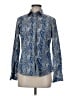 Lands' End 100% Baumwolle Paisley Blue Long Sleeve Blouse Size 8 - photo 1