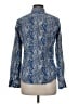 Lands' End 100% Baumwolle Paisley Blue Long Sleeve Blouse Size 8 - photo 2