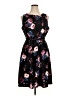 Elle Floral Black Casual Dress Size XL - photo 1