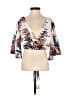 Shein Tan Brown 3/4 Sleeve Blouse Size S - photo 1