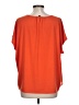 Ann Taylor 100% Polyester Orange Short Sleeve Blouse Size L - photo 2
