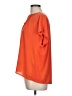 Ann Taylor 100% Polyester Orange Short Sleeve Blouse Size L - photo 5