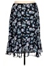 Notations 100% Polyester Floral Blue Casual Skirt Size M (petite) - photo 2
