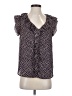Ann Taylor 100% Polyester Polka Dots Black Short Sleeve Blouse Size S - photo 1