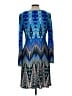Muse Graphic Blue Cocktail Dress Size 12 - photo 2