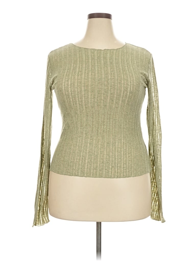 Pre-owned Natural Life Long Sleeve T-shirt In Green