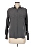 Lands' End 100% Polyester Solid Gray Long Sleeve Blouse Size 10 - photo 1