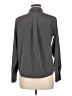 Lands' End 100% Polyester Solid Gray Long Sleeve Blouse Size 10 - photo 2