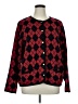 Liz Baker 100% Acrylic Argyle Red Cardigan Size XL - photo 1