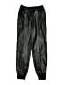 Tractr 100% Polyurethane Metallic Black Track Pants Size 10 - photo 1