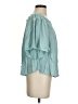 Unbranded 100% Viscose Teal Green Short Sleeve Blouse Size XXS (estimated) - photo 4