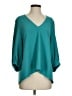 Tibi Teal 3/4 Sleeve Blouse Size S - photo 1