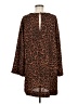 H&M 100% Polyester Animal Print Brown Casual Dress Size M - photo 2