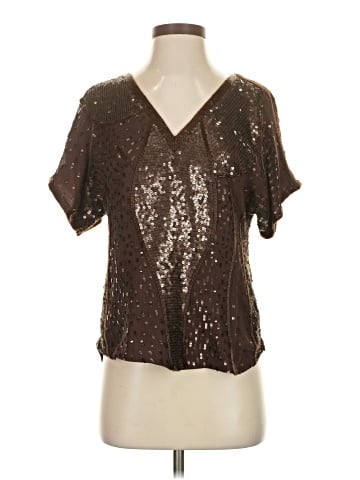 Shelli Segal Short Sleeve Silk Top (view 1)