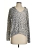 Chaser Animal Print Gray Pullover Sweater Size S - photo 1