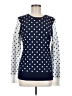 IZOD 100% Cotton Polka Dots Blue Pullover Sweater Size M - photo 1