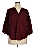Torrid Burgundy 3/4 Sleeve Blouse Size 1X Plus (1) - photo 1