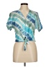 Rails Tie-dye Teal Short Sleeve Blouse Size M (estimated) - photo 1