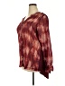 Relativity 100% Polyester Burgundy Long Sleeve Blouse Size 2X - photo 5