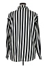 Fashion Nova Stripes Silver Long Sleeve Blouse Size XL - photo 2